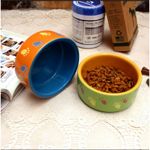 Haonai 4.5 inch pet stoneware pet bowl dog dish dog feeder